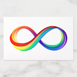 Layered Rainbow Infinity Symbol Envelope Liner
