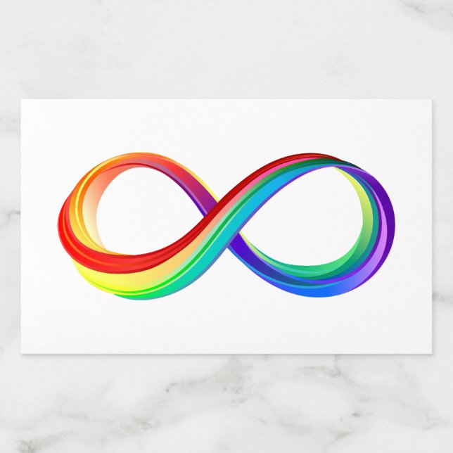 Layered Rainbow Infinity Symbol Envelope Liner (Design)