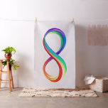 Layered Rainbow Infinity Symbol Fabric