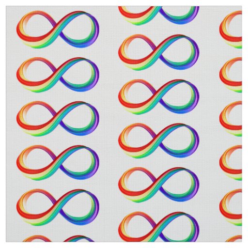 Layered Rainbow Infinity Symbol Fabric