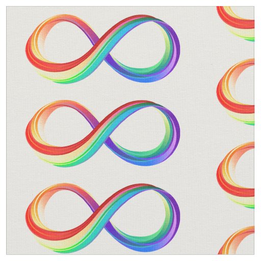 Layered Rainbow Infinity Symbol Fabric