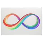 Layered Rainbow Infinity Symbol Fabric
