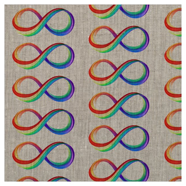 Layered Rainbow Infinity Symbol Fabric (Swatch)