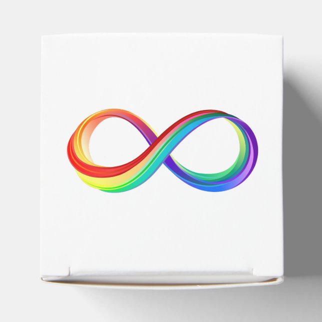 Layered Rainbow Infinity Symbol Favor Boxes (Top)