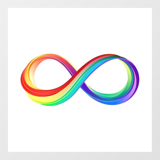 Layered Rainbow Infinity Symbol Floor Decals (Front)