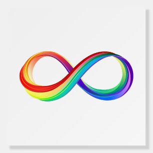 Layered Rainbow Infinity Symbol Foam Board