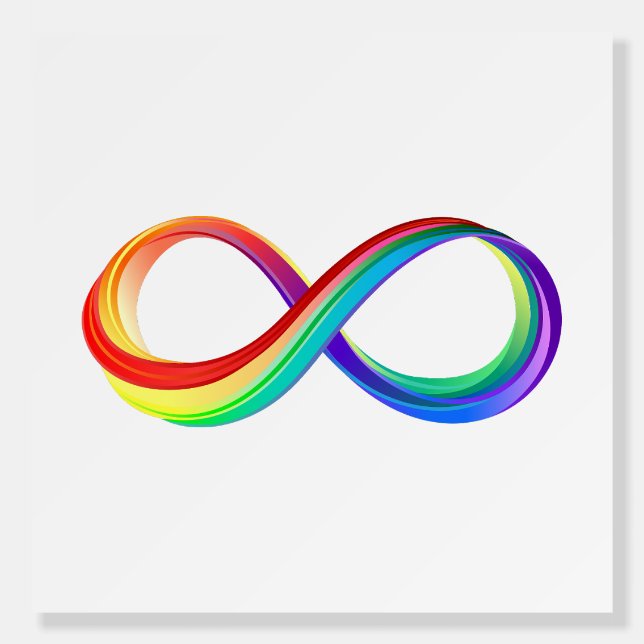 Layered Rainbow Infinity Symbol Foam Board (Front)