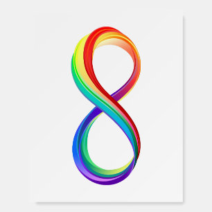 Layered Rainbow Infinity Symbol Foam Board