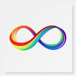 Layered Rainbow Infinity Symbol Foam Board