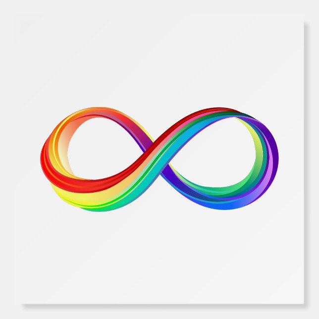 Layered Rainbow Infinity Symbol Foam Board (Front)