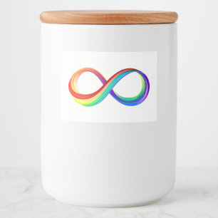 Layered Rainbow Infinity Symbol Food Label