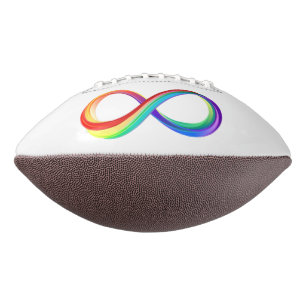 Layered Rainbow Infinity Symbol Football