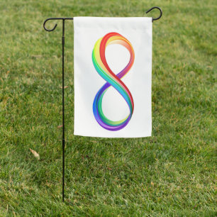 Layered Rainbow Infinity Symbol Garden Flag