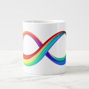 Layered Rainbow Infinity Symbol Giant Coffee Mug