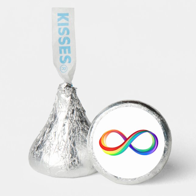 Layered Rainbow Infinity Symbol Hershey®'s Kisses® (Front)