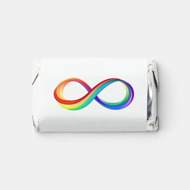 Layered Rainbow Infinity Symbol Hershey's Miniatures (Front)