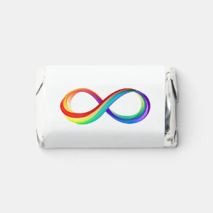 Layered Rainbow Infinity Symbol Hershey's Miniatures