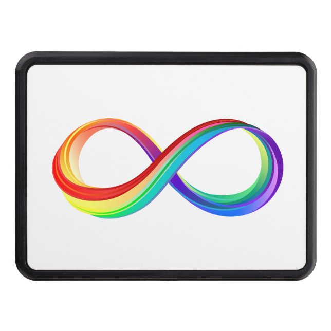 Layered Rainbow Infinity Symbol Hitch Cover (Front)