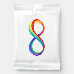 Layered Rainbow Infinity Symbol Hot Chocolate Drink Mix
