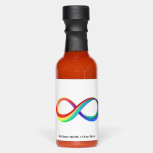 Layered Rainbow Infinity Symbol Hot Sauces