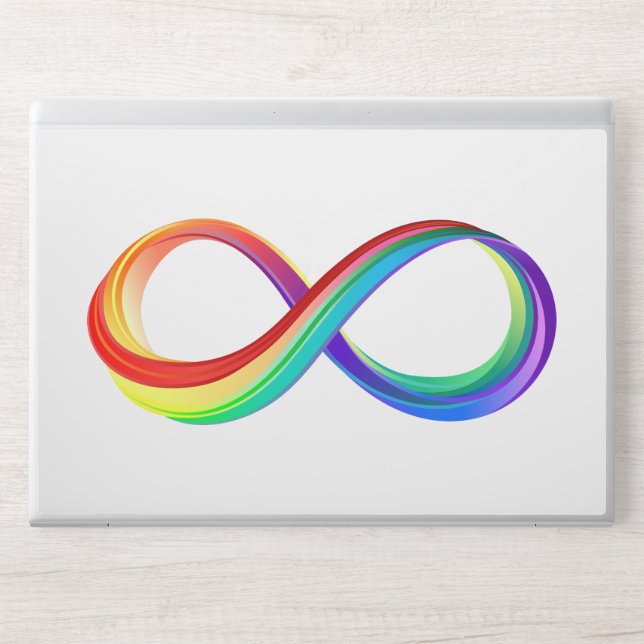 Layered Rainbow Infinity Symbol HP Laptop Skin (Front)