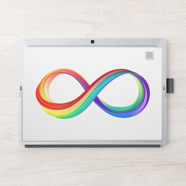 Layered Rainbow Infinity Symbol HP Laptop Skin (Front)