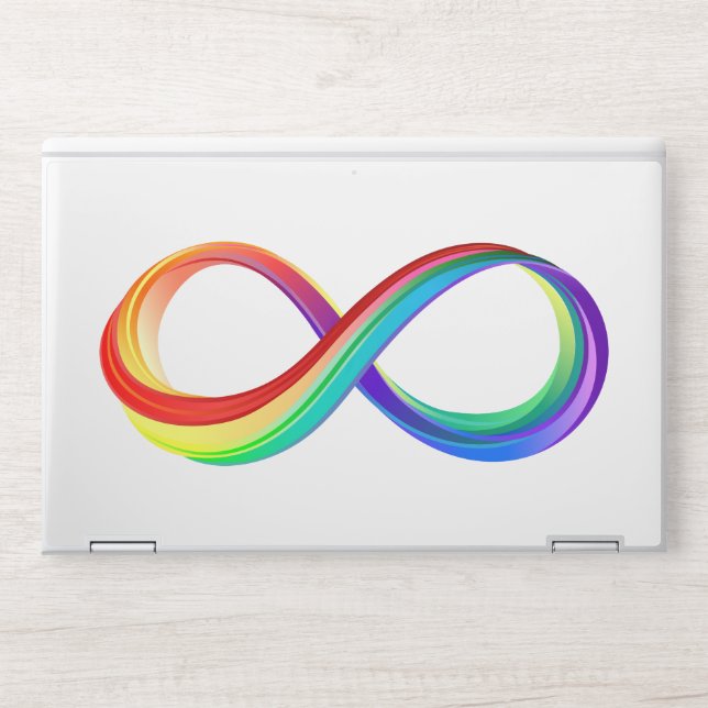 Layered Rainbow Infinity Symbol HP Laptop Skin (Front)
