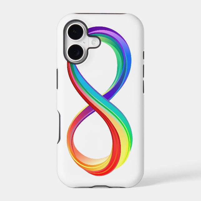 Layered Rainbow Infinity Symbol Iphone Case (Back)