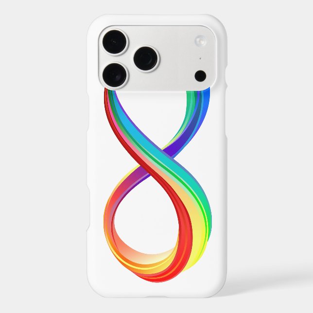 Layered Rainbow Infinity Symbol Iphone Case (Back)