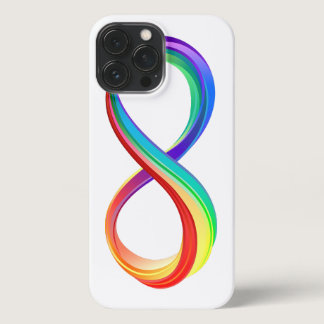 Layered Rainbow Infinity Symbol iPhone 13 Pro Max Case