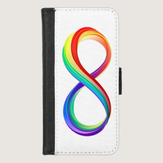 Layered Rainbow Infinity Symbol iPhone 8/7 Wallet Case