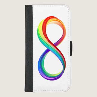 Layered Rainbow Infinity Symbol iPhone 8/7 Plus Wallet Case