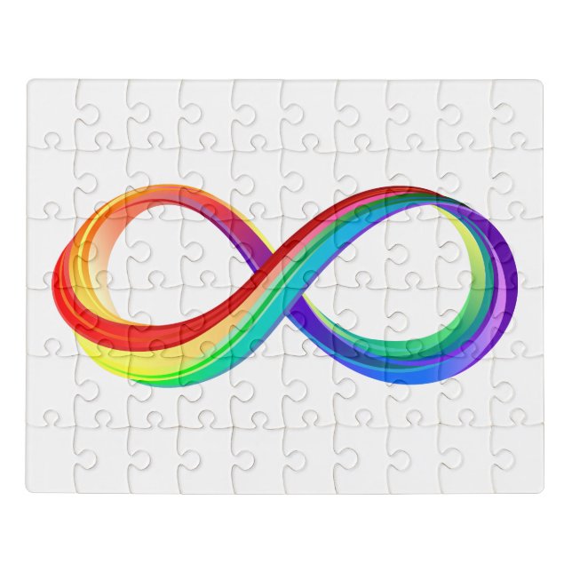 Layered Rainbow Infinity Symbol Jigsaw Puzzle (Puzzle Horizontal)