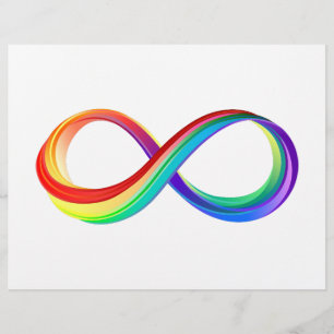 Layered Rainbow Infinity Symbol Letterhead
