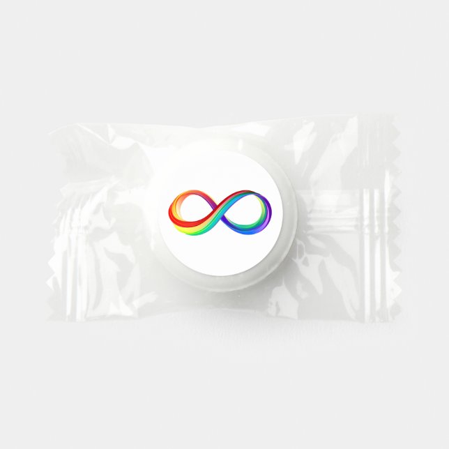 Layered Rainbow Infinity Symbol Life Saver® Mints (Front)