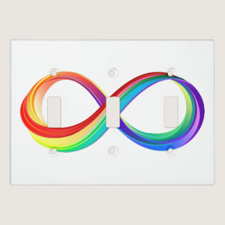 Layered Rainbow Infinity Symbol Light Switch Cover