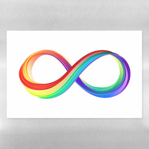 Layered Rainbow Infinity Symbol Magnetic Dry Erase Sheet
