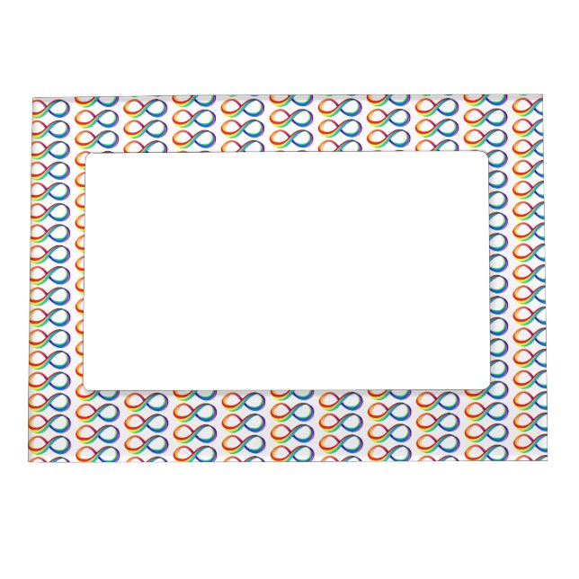 Layered Rainbow Infinity Symbol Magnetic Frame (Front)