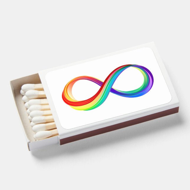 Layered Rainbow Infinity Symbol Matchboxes (Front Open)