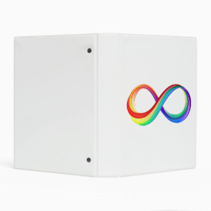 Layered Rainbow Infinity Symbol Mini Binder