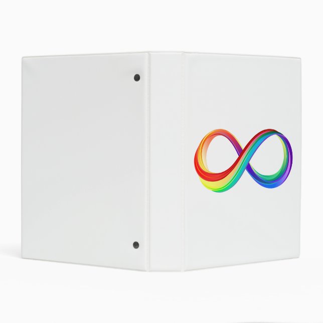 Layered Rainbow Infinity Symbol Mini Binder (Background)