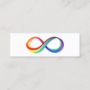 Layered Rainbow Infinity Symbol Mini Business Card