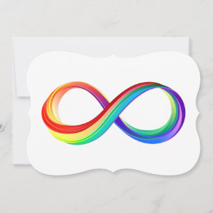Layered Rainbow Infinity Symbol Note Card