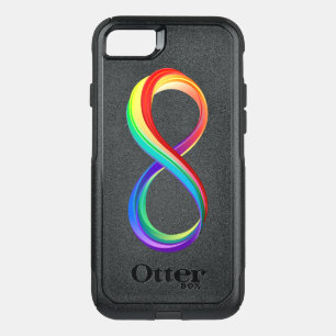 Layered Rainbow Infinity Symbol OtterBox Commuter iPhone SE/8/7 Case