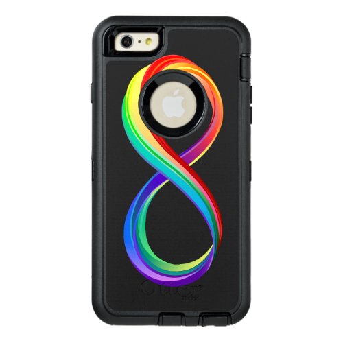 Layered Rainbow Infinity Symbol OtterBox Defender iPhone Case