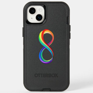 Layered Rainbow Infinity Symbol OtterBox iPhone 14 Plus Case