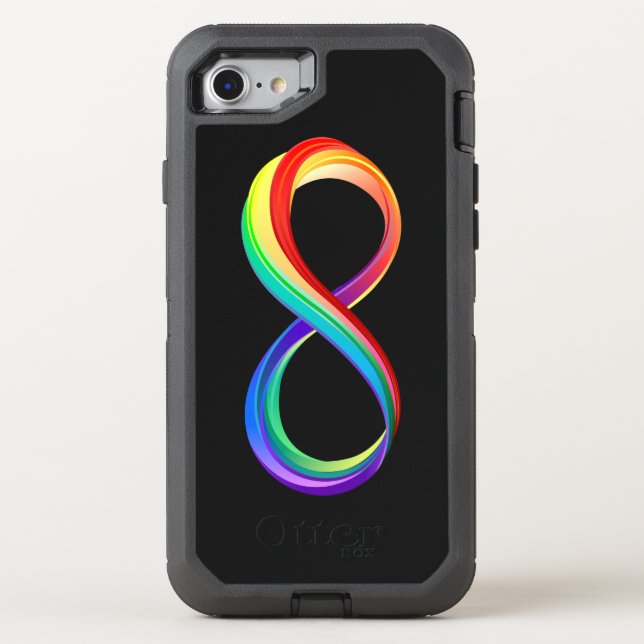 Layered Rainbow Infinity Symbol Otterbox iPhone Case (Back)