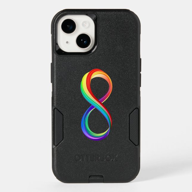 Layered Rainbow Infinity Symbol Otterbox iPhone Case (Back)