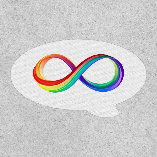 Layered Rainbow Infinity Symbol Patch (Front)