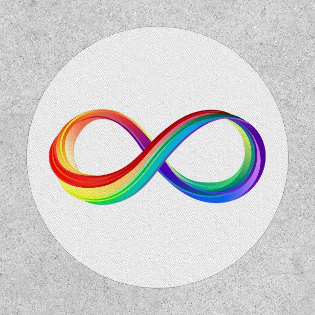 Layered Rainbow Infinity Symbol Patch (Front)